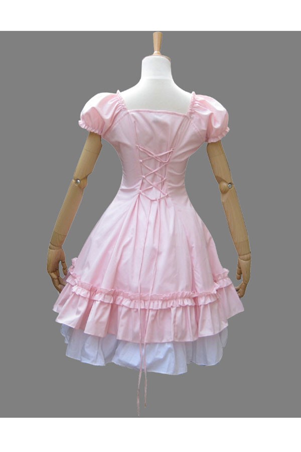 Adult Costume Lolita Sweet Short Sleeve Dress - Click Image to Close